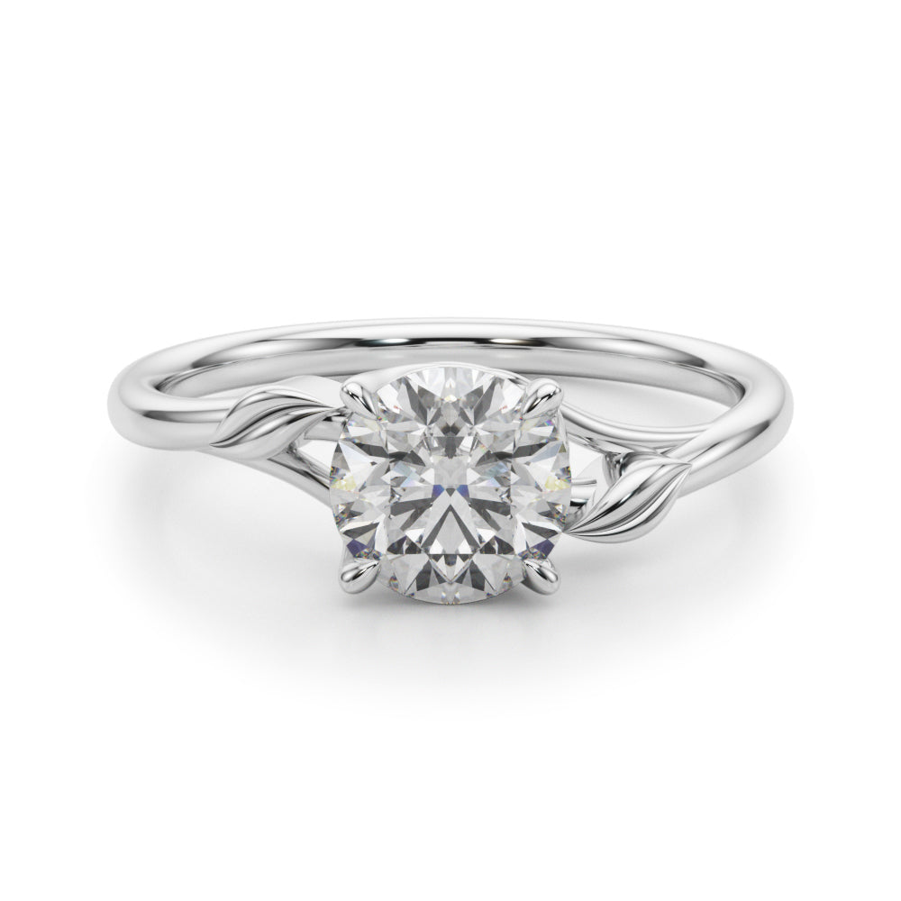 Eden Round Diamond Solitaire Engagement Ring-VIRABYANI